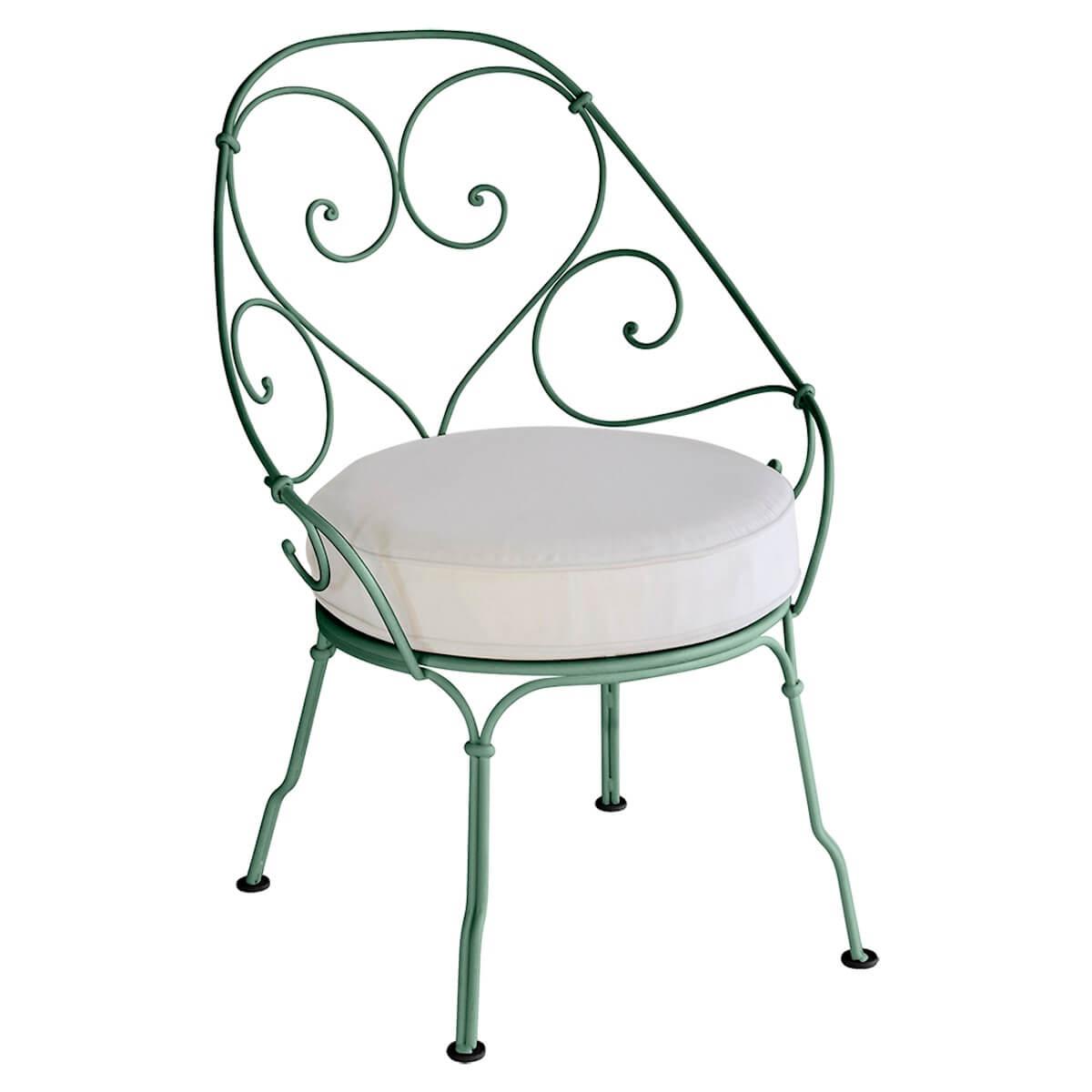 Fauteuil 1900 CABRIOLET Fermob cèdre-Blanc grisé