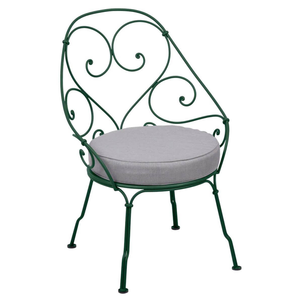 Fauteuil 1900 CABRIOLET Fermob cèdre-Gris flanelle