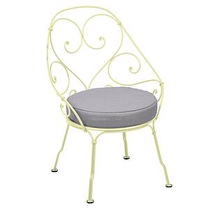 Fauteuil 1900 CABRIOLET Fermob citron givré-Gris flanelle