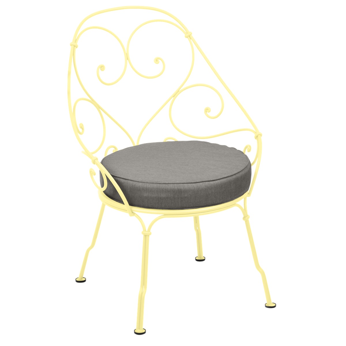 Fauteuil 1900 CABRIOLET Fermob citron givré-Taupe grisé