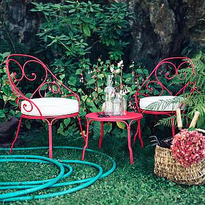 Fauteuil 1900 CABRIOLET Fermob coquelicot-Gris flanelle