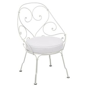 Fauteuil 1900 CABRIOLET Fermob gris argile-Blanc grisé