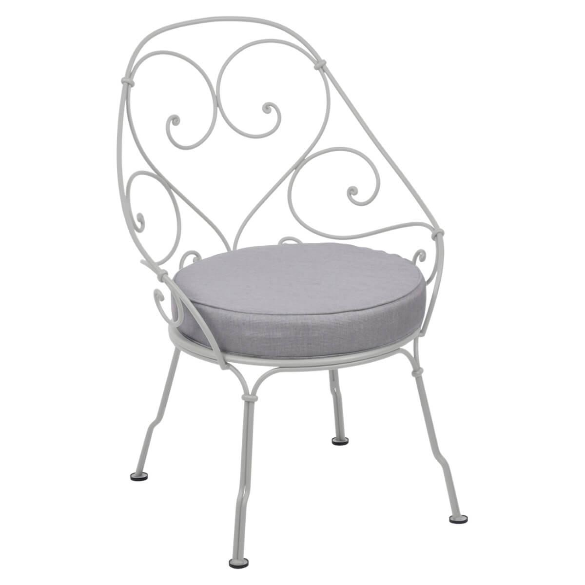 Fauteuil 1900 CABRIOLET Fermob gris métal-Gris flanelle