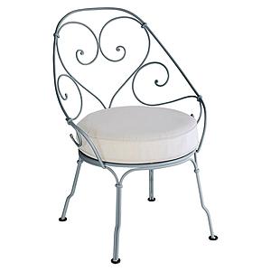 Fauteuil 1900 CABRIOLET Fermob gris orage-Blanc grisé