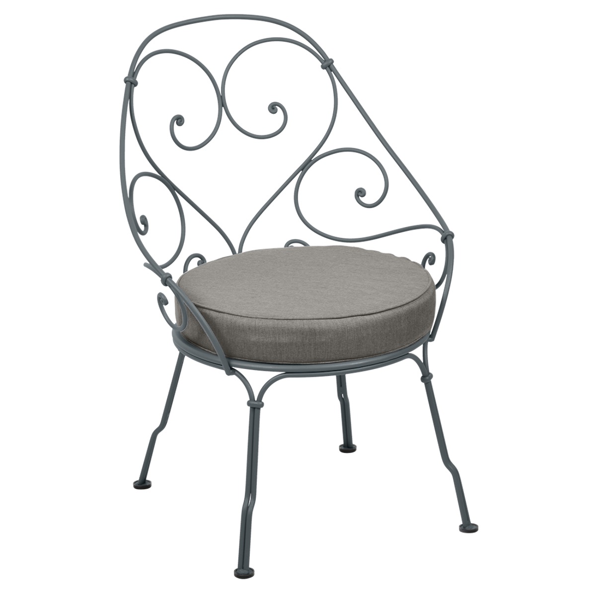 Fauteuil 1900 CABRIOLET Fermob gris orage-Taupe grisé