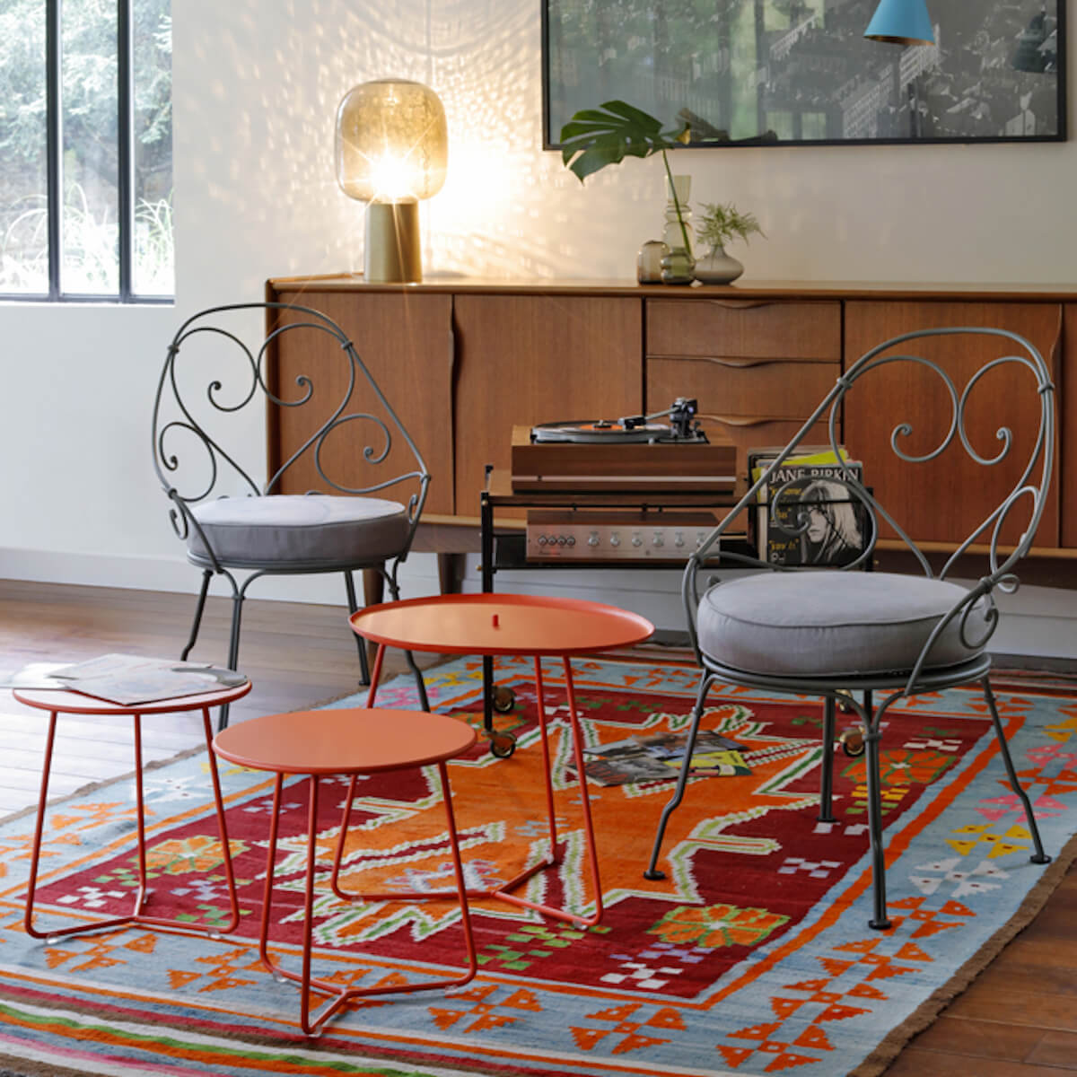 Fauteuil 1900 CABRIOLET Fermob gris orage-Taupe grisé