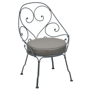 Fauteuil 1900 CABRIOLET Fermob gris orage-Taupe grisé