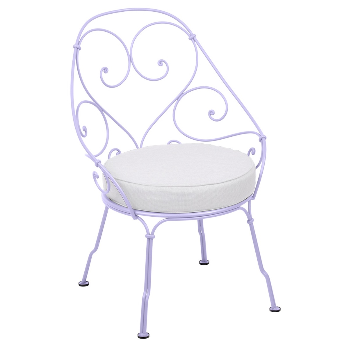 Fauteuil 1900 CABRIOLET Fermob guimauve-blanc grisé 