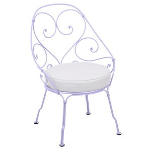 Fauteuil 1900 CABRIOLET Fermob guimauve-blanc grisé 