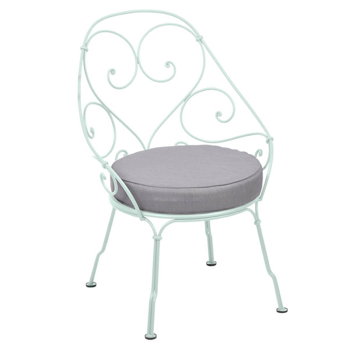 Fauteuil 1900 CABRIOLET Fermob menthe glaciale-Gris flanelle