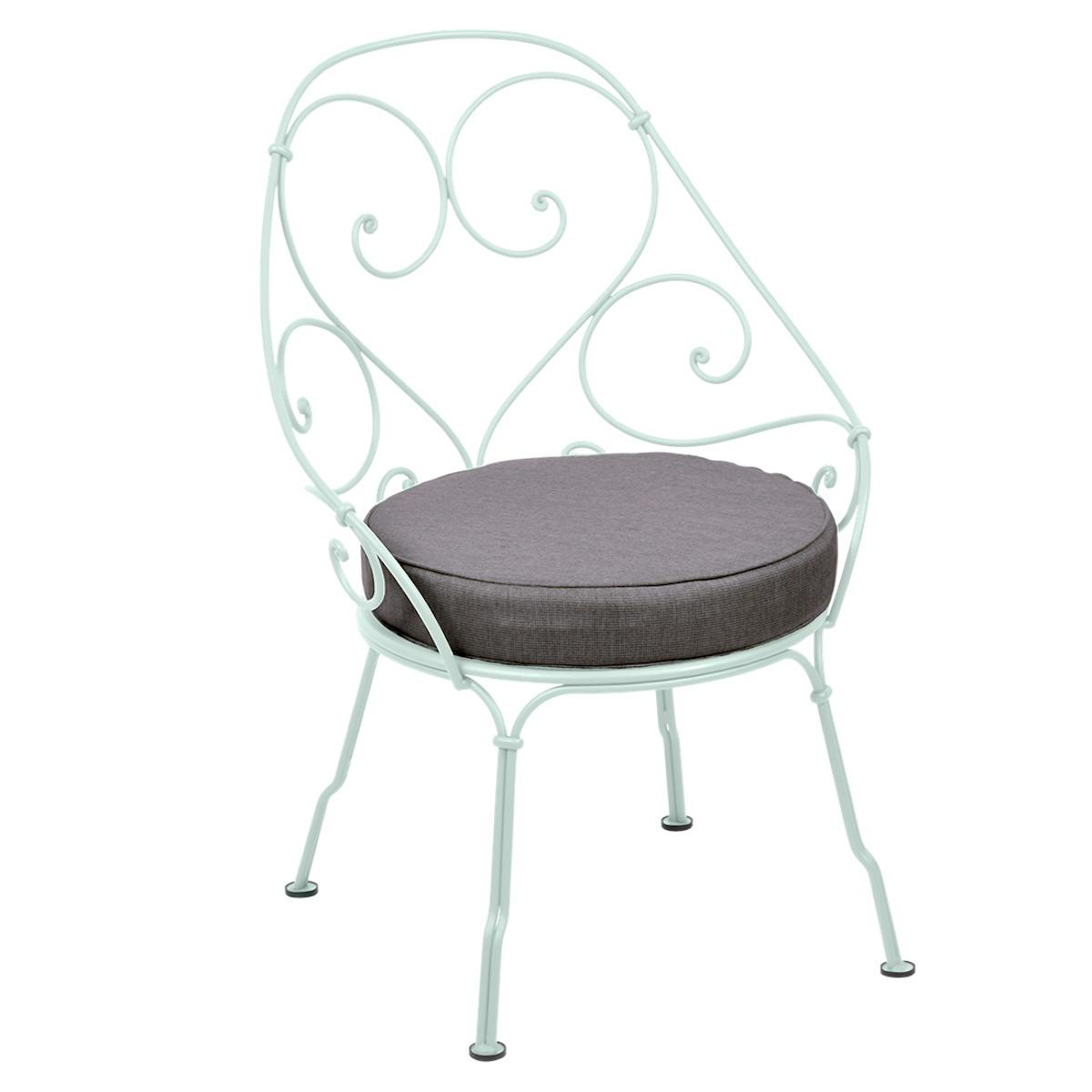 Fauteuil 1900 CABRIOLET Fermob menthe glaciale-Gris graphite