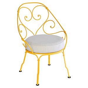 Fauteuil 1900 CABRIOLET Fermob miel-Blanc grisé