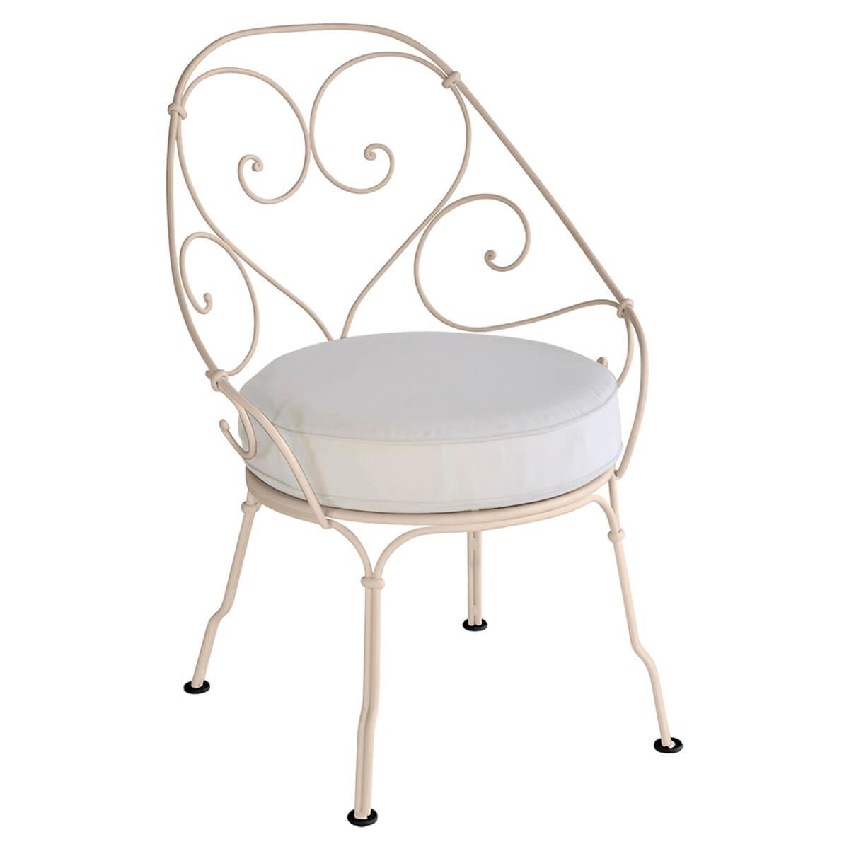 Fauteuil 1900 CABRIOLET Fermob muscade-Blanc grisé
