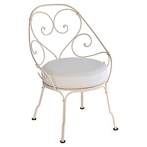 Fauteuil 1900 CABRIOLET Fermob muscade-Blanc grisé