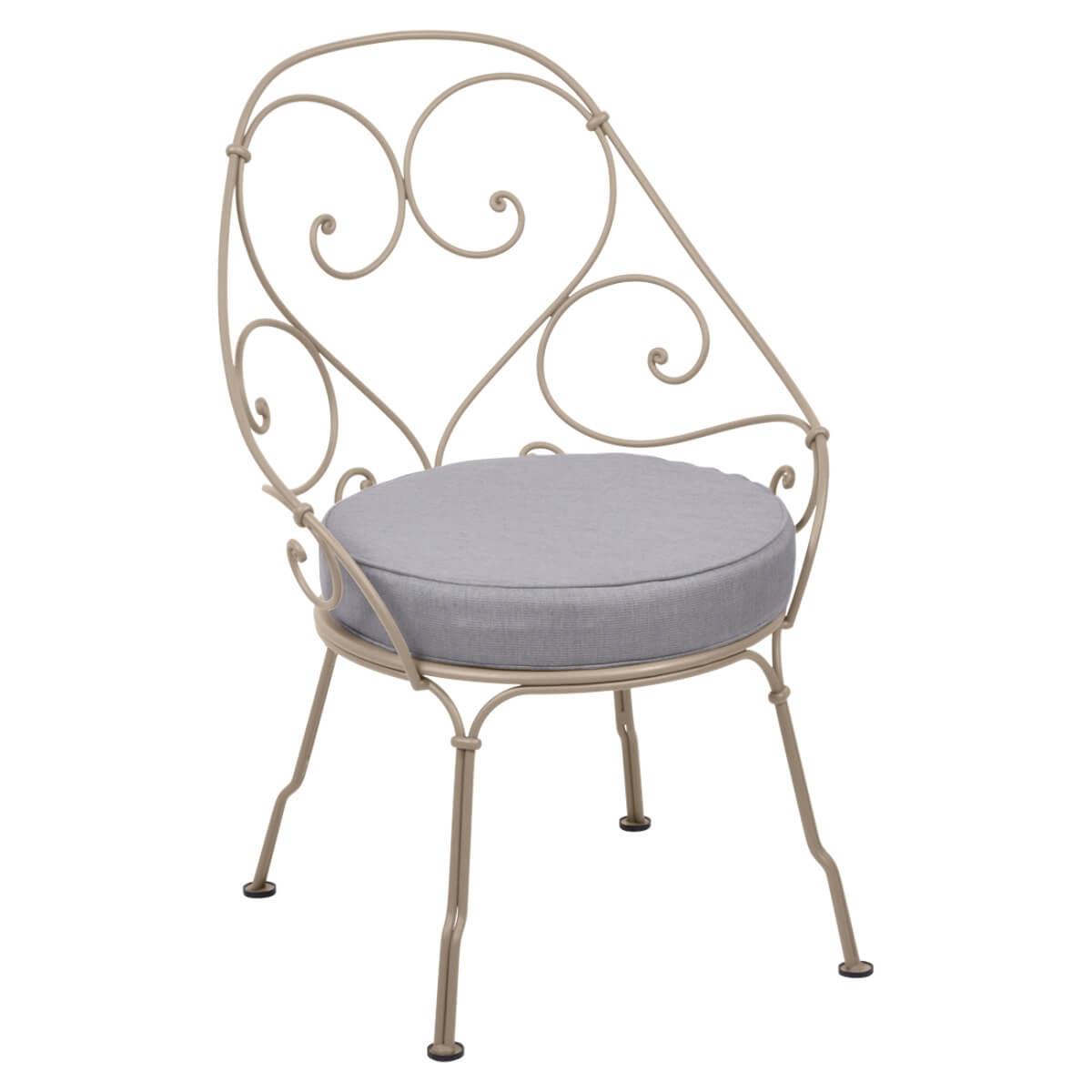Fauteuil 1900 CABRIOLET Fermob muscade-Gris flanelle