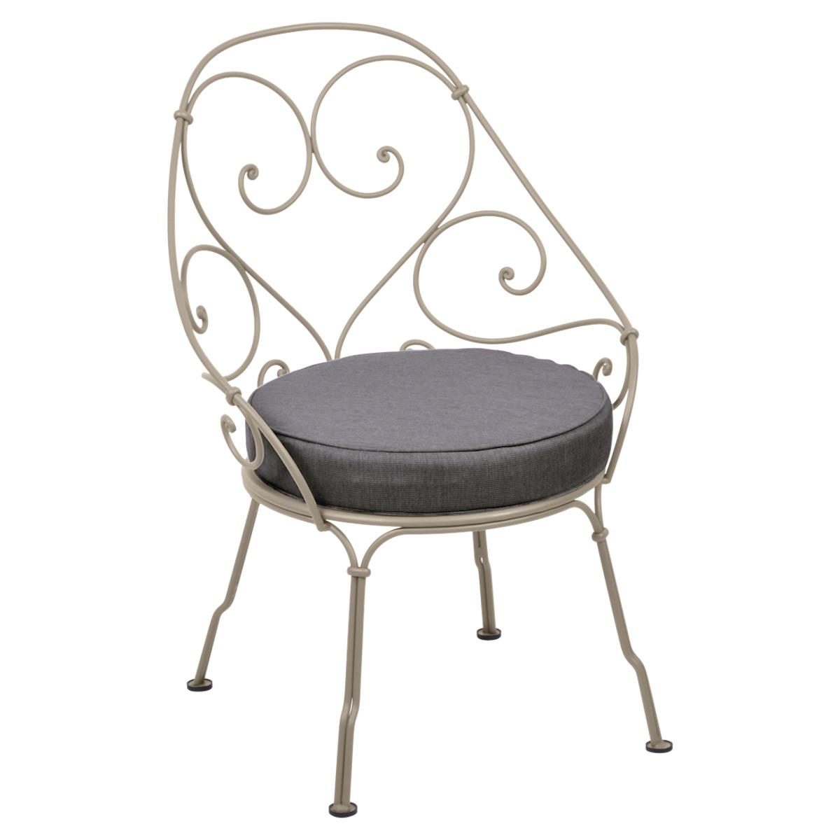 Fauteuil 1900 CABRIOLET Fermob muscade-Gris graphite