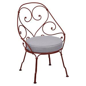 Fauteuil 1900 CABRIOLET Fermob ocre rouge-Gris flanelle