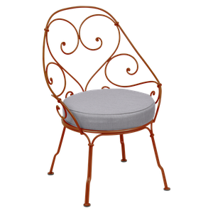 Fauteuil 1900 CABRIOLET Fermob orange confite-Gris flanelle