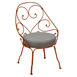 Fauteuil 1900 CABRIOLET Fermob orange confite-Taupe grisé
