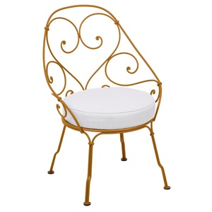 Fauteuil 1900 CABRIOLET Fermob pain d'épices-blanc grisé