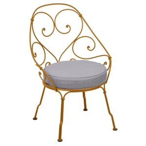 Fauteuil 1900 CABRIOLET Fermob pain d'épices-gris flanelle 
