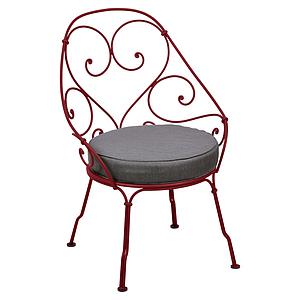 Fauteuil 1900 CABRIOLET Fermob piment-Gris graphite