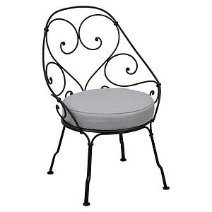 Fauteuil 1900 CABRIOLET Fermob réglisse-Gris flanelle