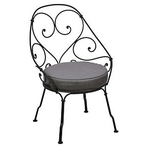 Fauteuil 1900 CABRIOLET Fermob réglisse-Gris graphite