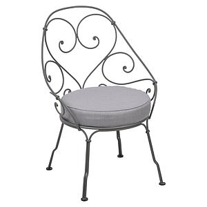 Fauteuil 1900 CABRIOLET Fermob romarin-Gris flanelle