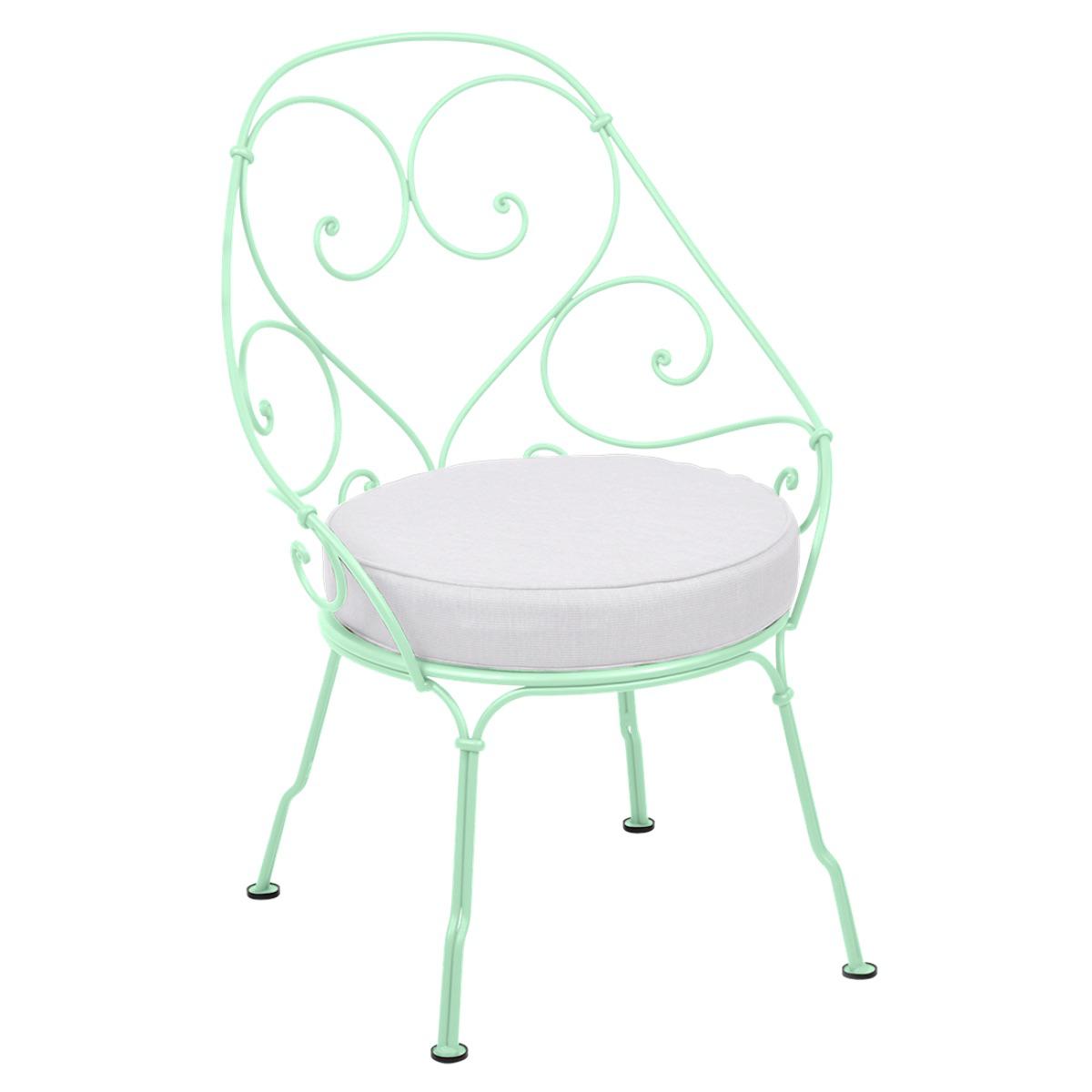 Fauteuil 1900 CABRIOLET Fermob Vert opaline-Blanc grisé