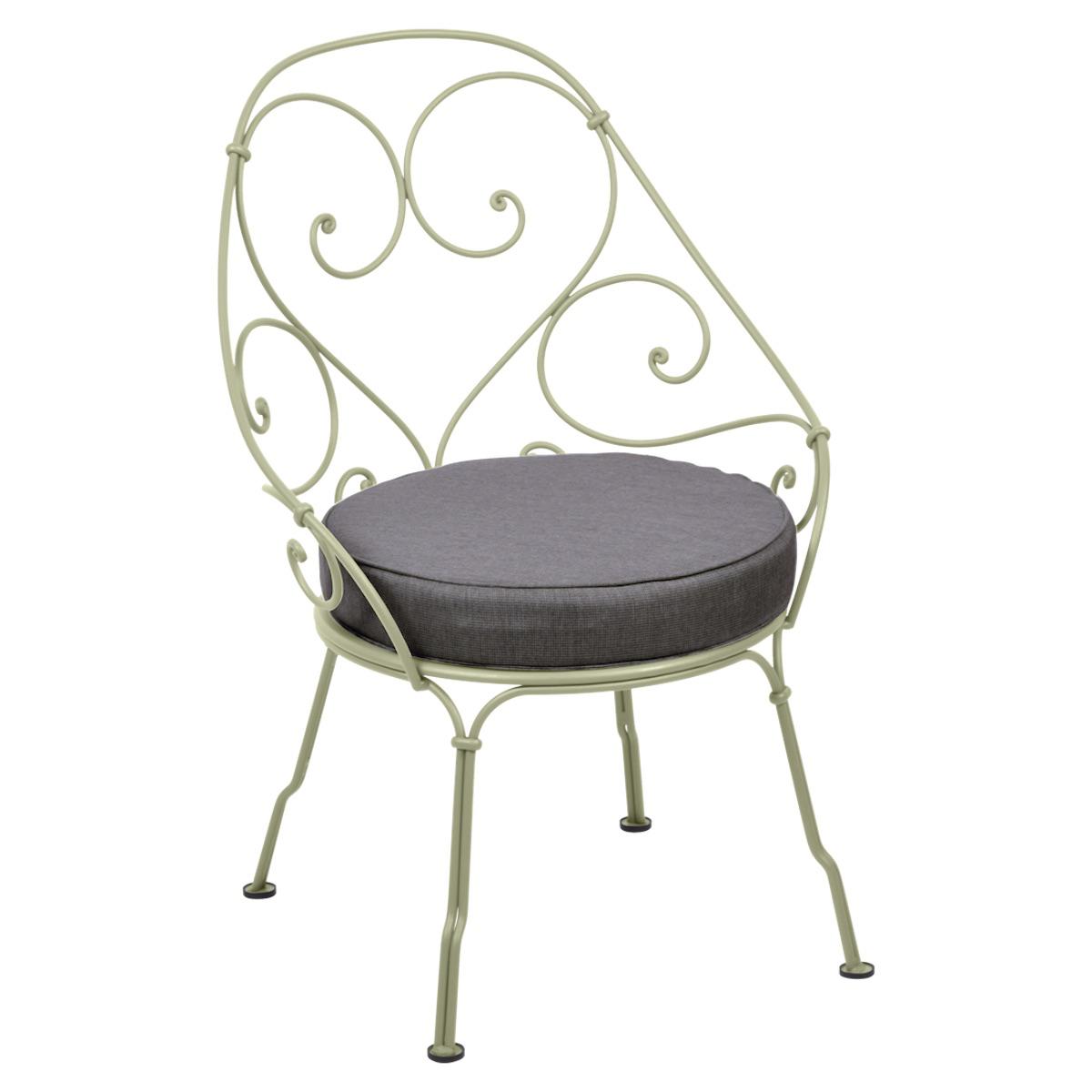 Fauteuil 1900 CABRIOLET Fermob Vert opaline-Gris graphite