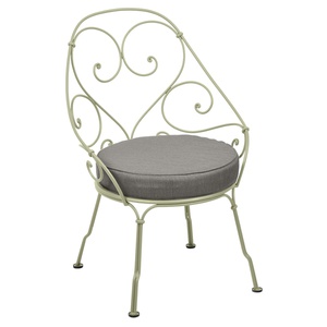 Fauteuil 1900 CABRIOLET Fermob vert tilleul-Taupe grisé