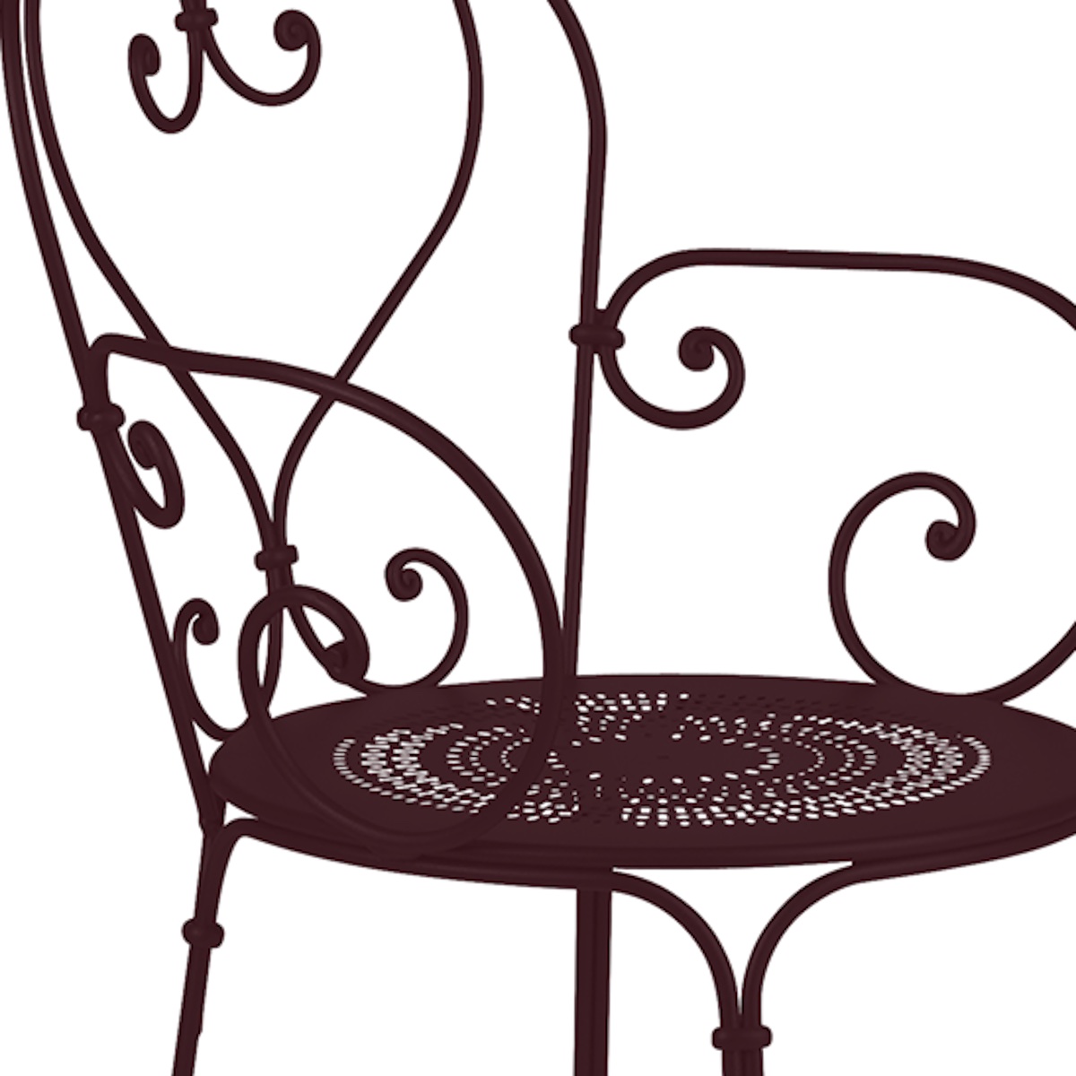 Fauteuil 1900 Fermob cerise noire