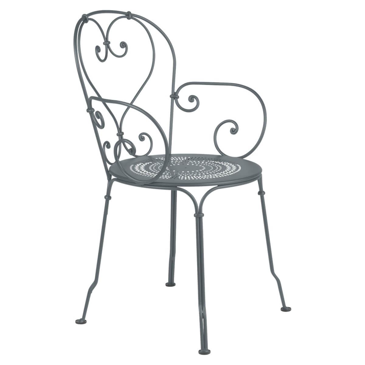 Fauteuil 1900 Fermob gris orage