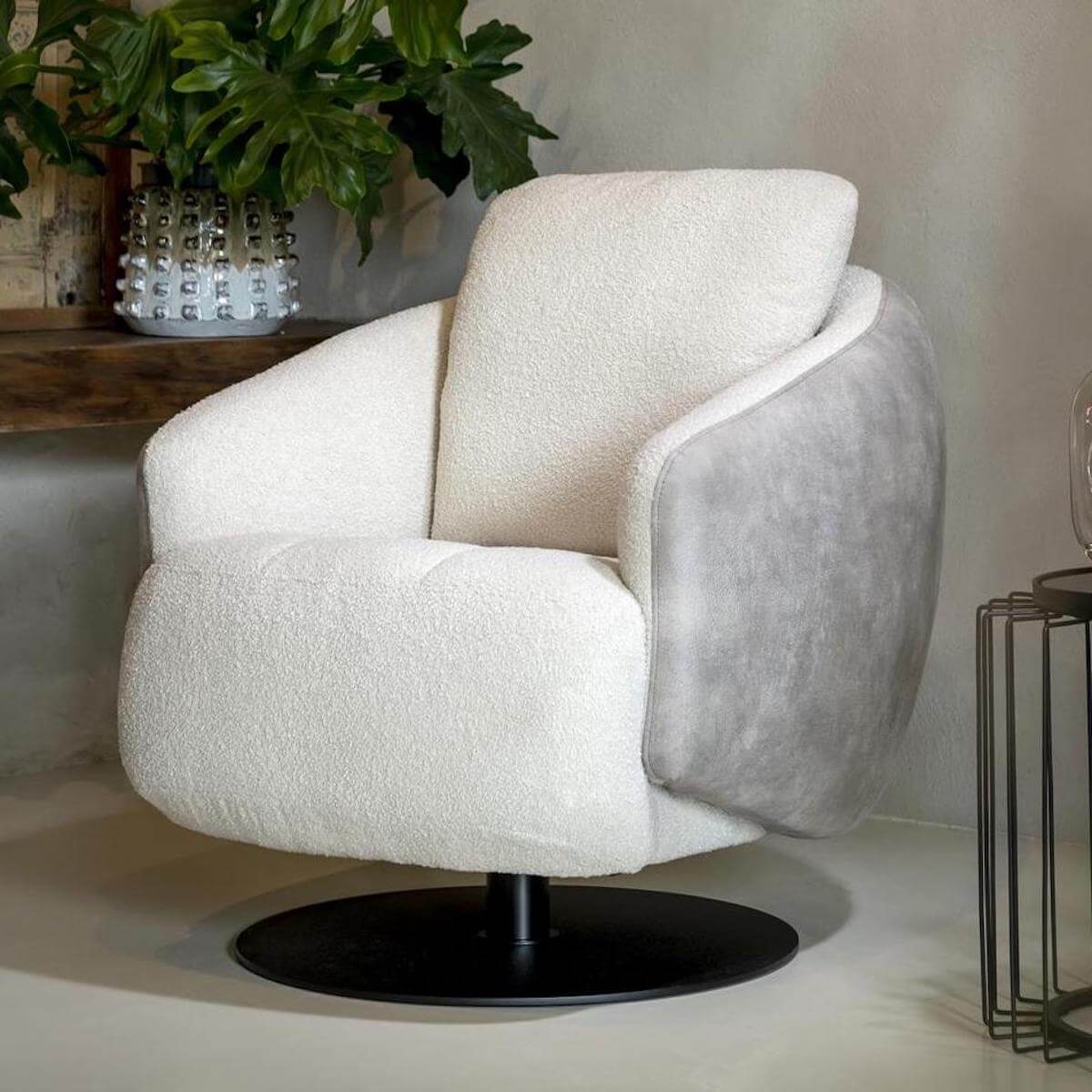 Fauteuil ALBERTA Henders & Hazel Gp.15 TAURUS PEBBLE-AVICCI CREME