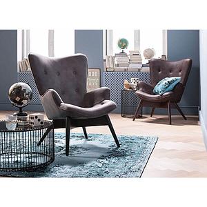 Fauteuil ANGELS WINGS ECO Kare Design brun foncé