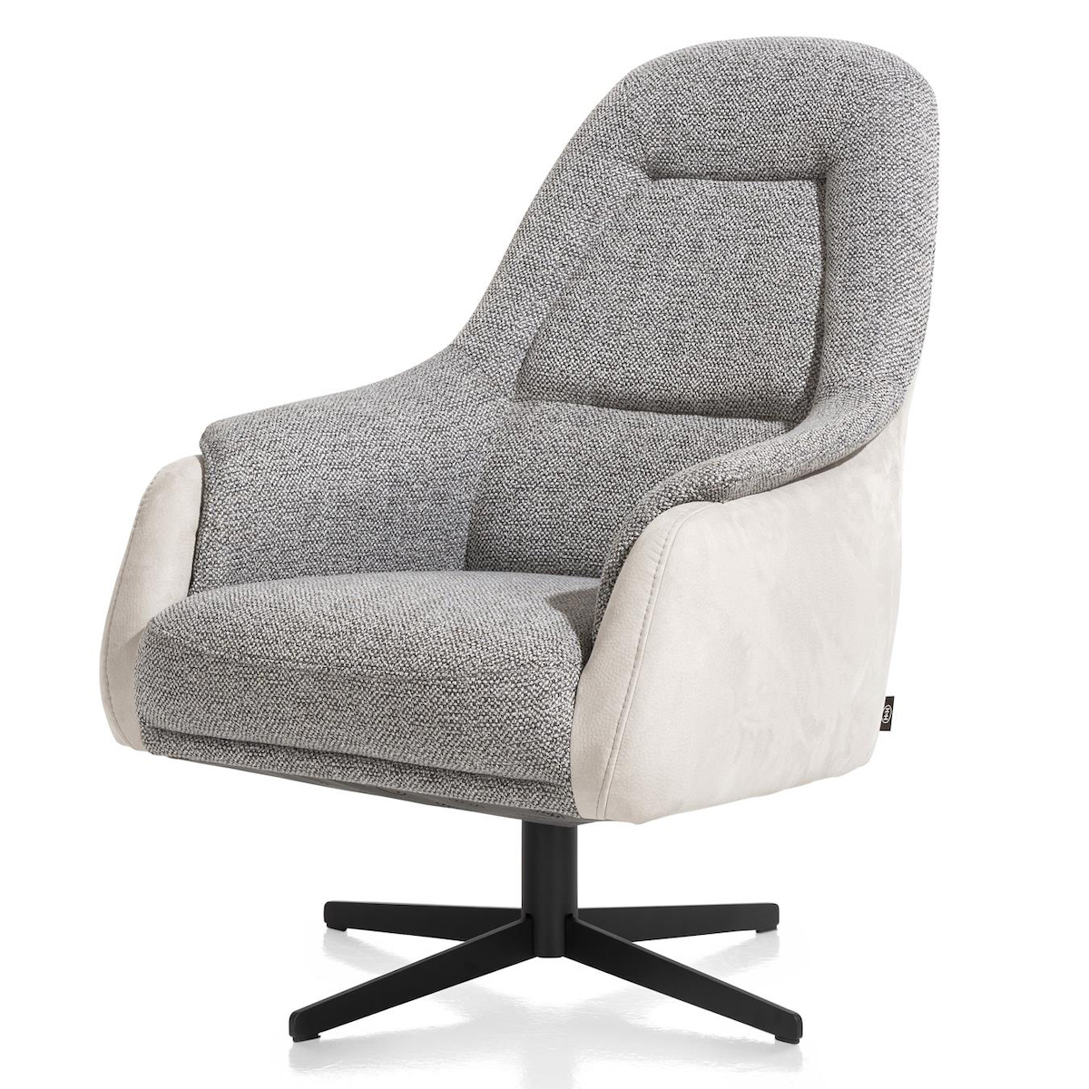 Fauteuil ASTI Henders & Hazel dossier haut combinaison Gp.02 TOBA Gris clair / Gp.03 NUBUCCO Charcoal