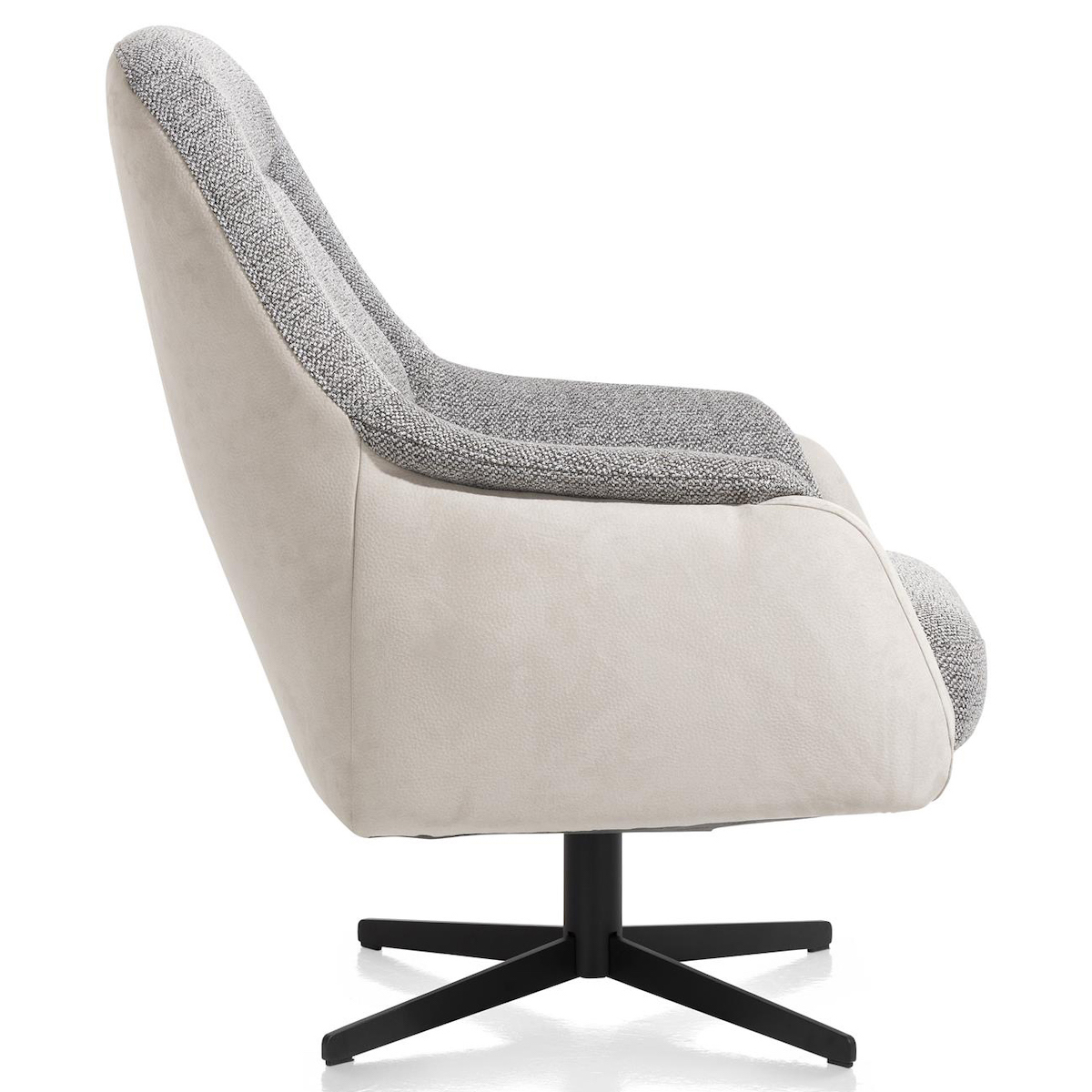 Fauteuil ASTI Henders & Hazel dossier haut combinaison Gp.02 TOBA Gris clair / Gp.03 NUBUCCO Charcoal