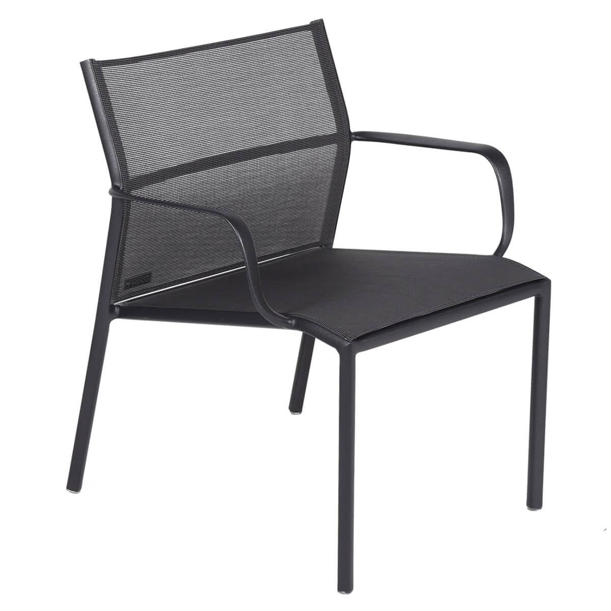 Fauteuil bas CADIZ Fermob gris carbone stereo