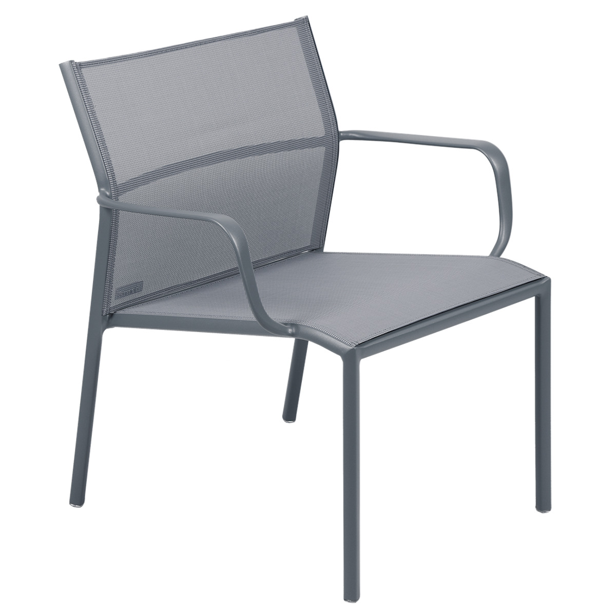 Fauteuil bas CADIZ Fermob gris orage stereo 