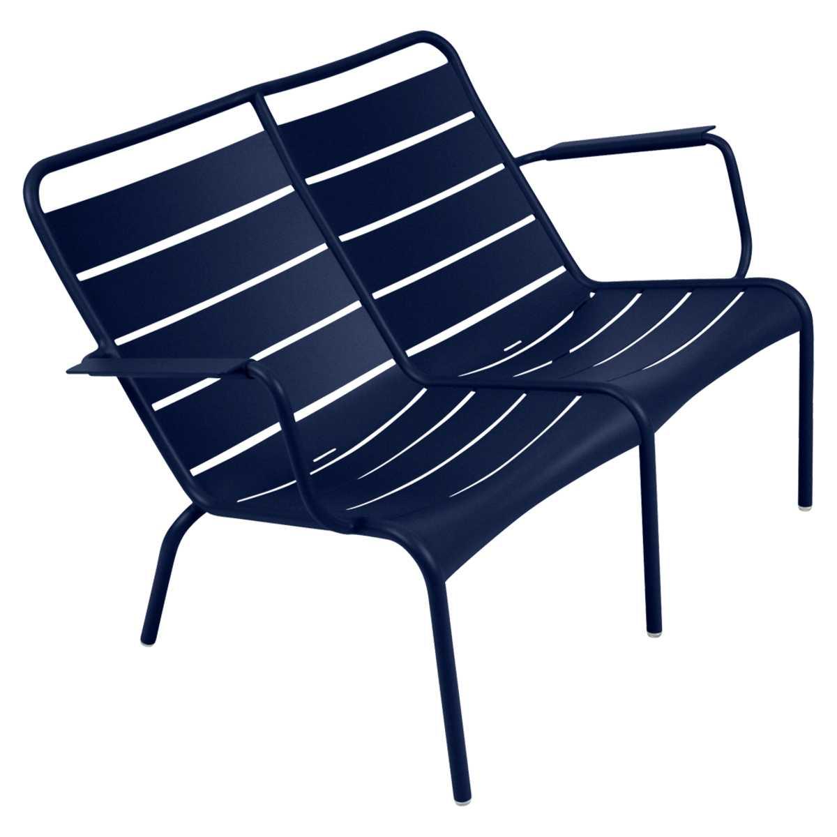 Fauteuil bas duo LUXEMBOURG Fermob bleu abysse