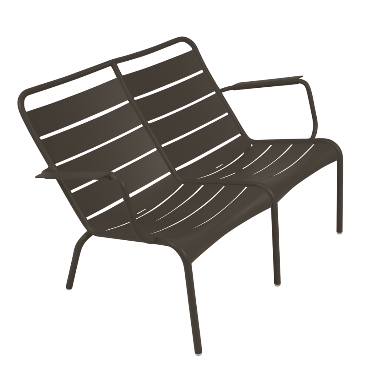 Fauteuil bas duo LUXEMBOURG Fermob brun tonka