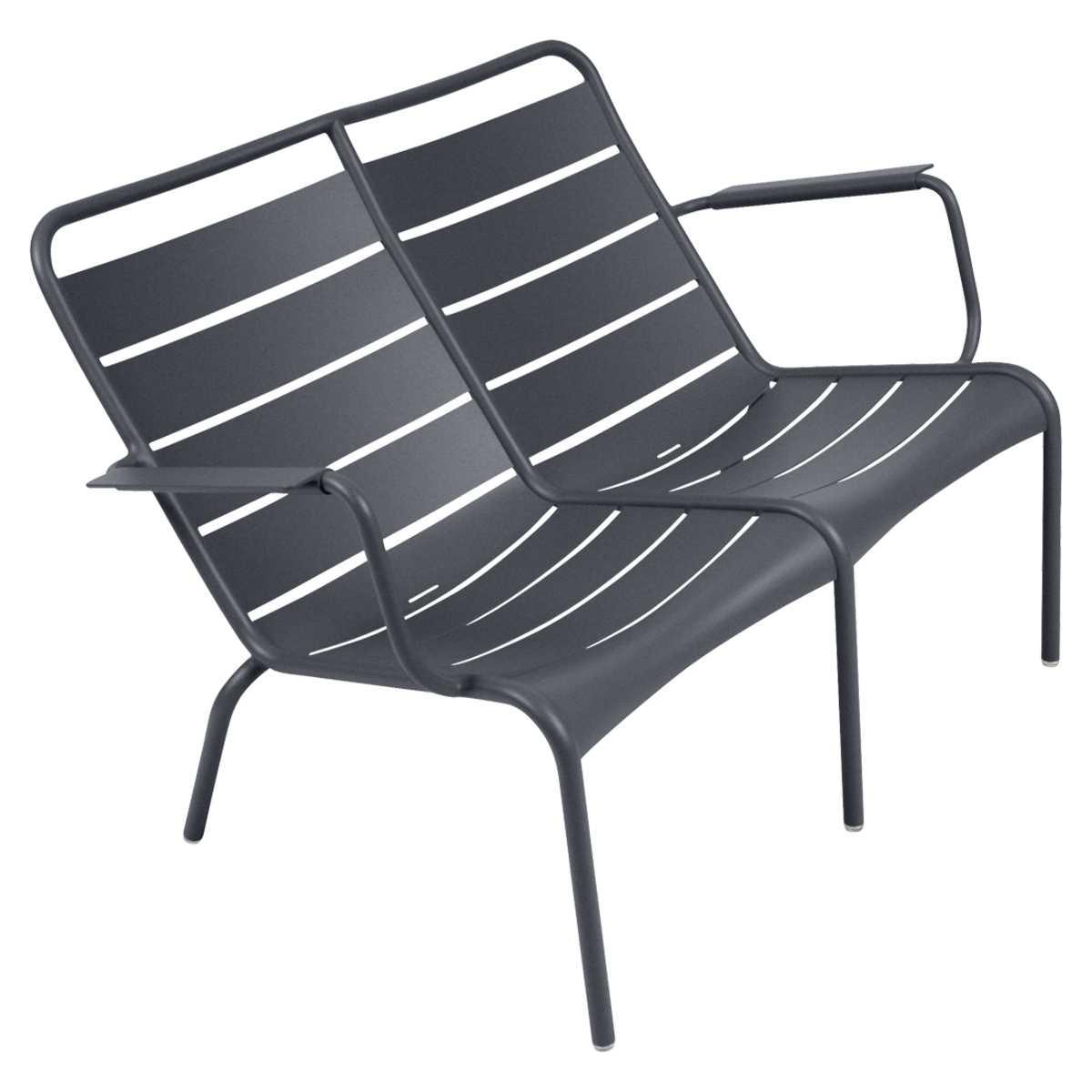 Fauteuil bas duo LUXEMBOURG Fermob Carbone