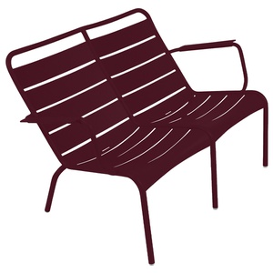 Fauteuil bas duo LUXEMBOURG Fermob cerise noir