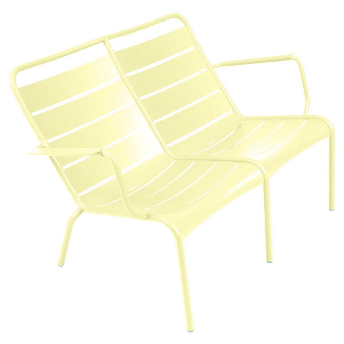 Fauteuil bas duo LUXEMBOURG Fermob citron givré