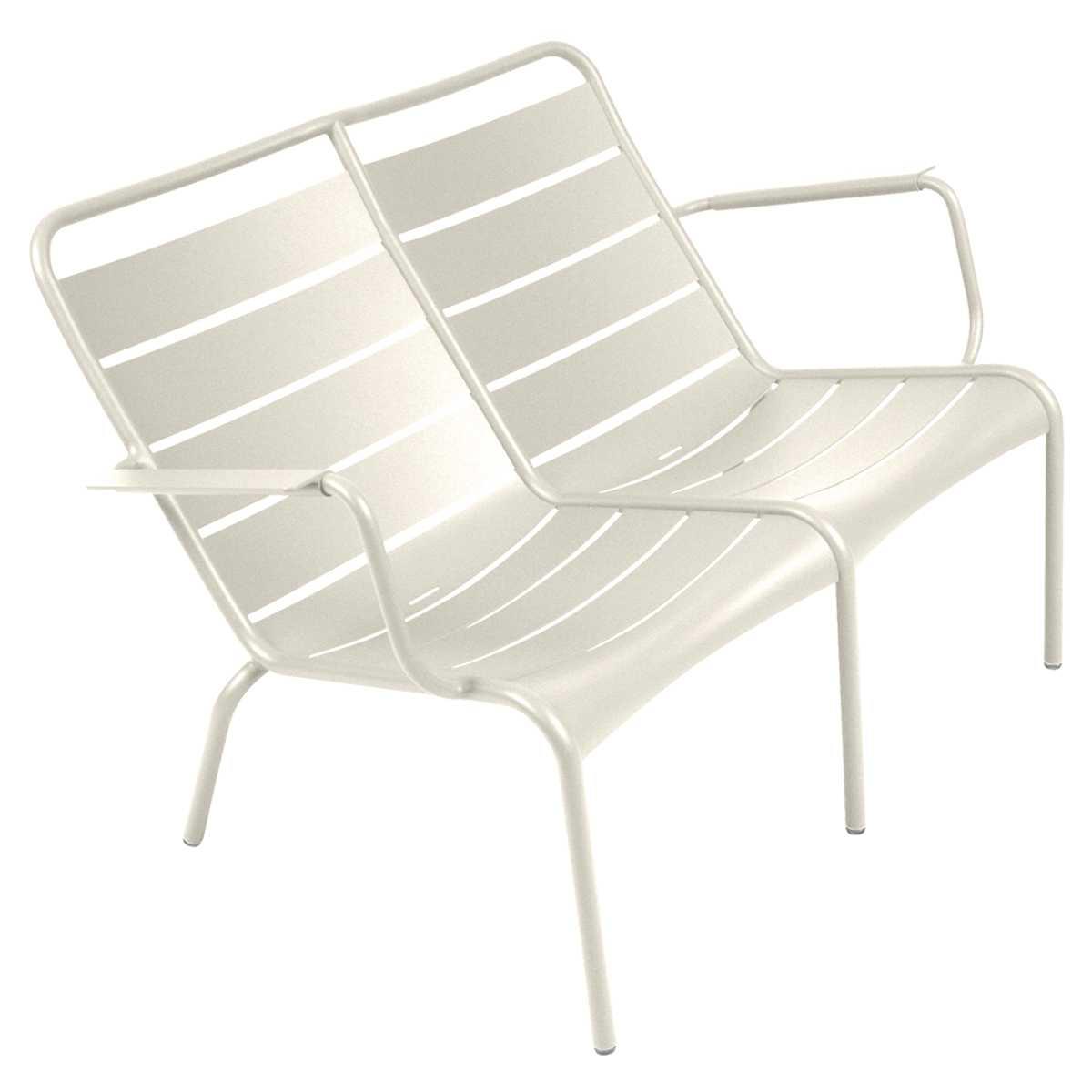 Fauteuil bas duo LUXEMBOURG Fermob gris argile