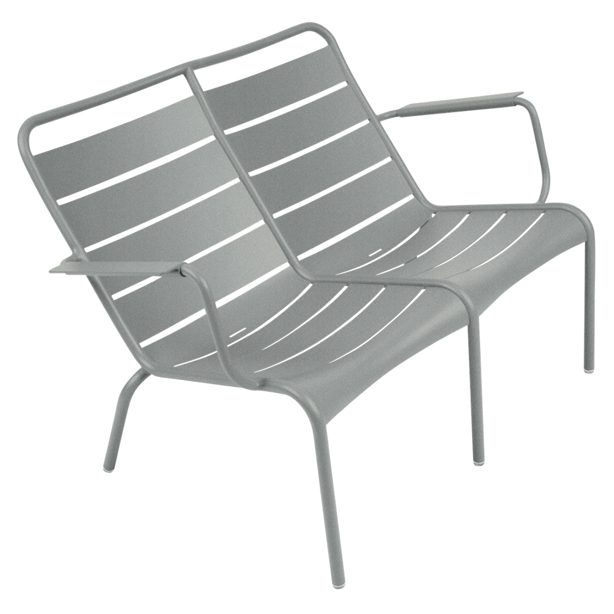 Fauteuil bas duo LUXEMBOURG Fermob gris lapilli