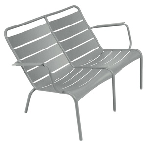 Fauteuil bas duo LUXEMBOURG Fermob gris lapilli