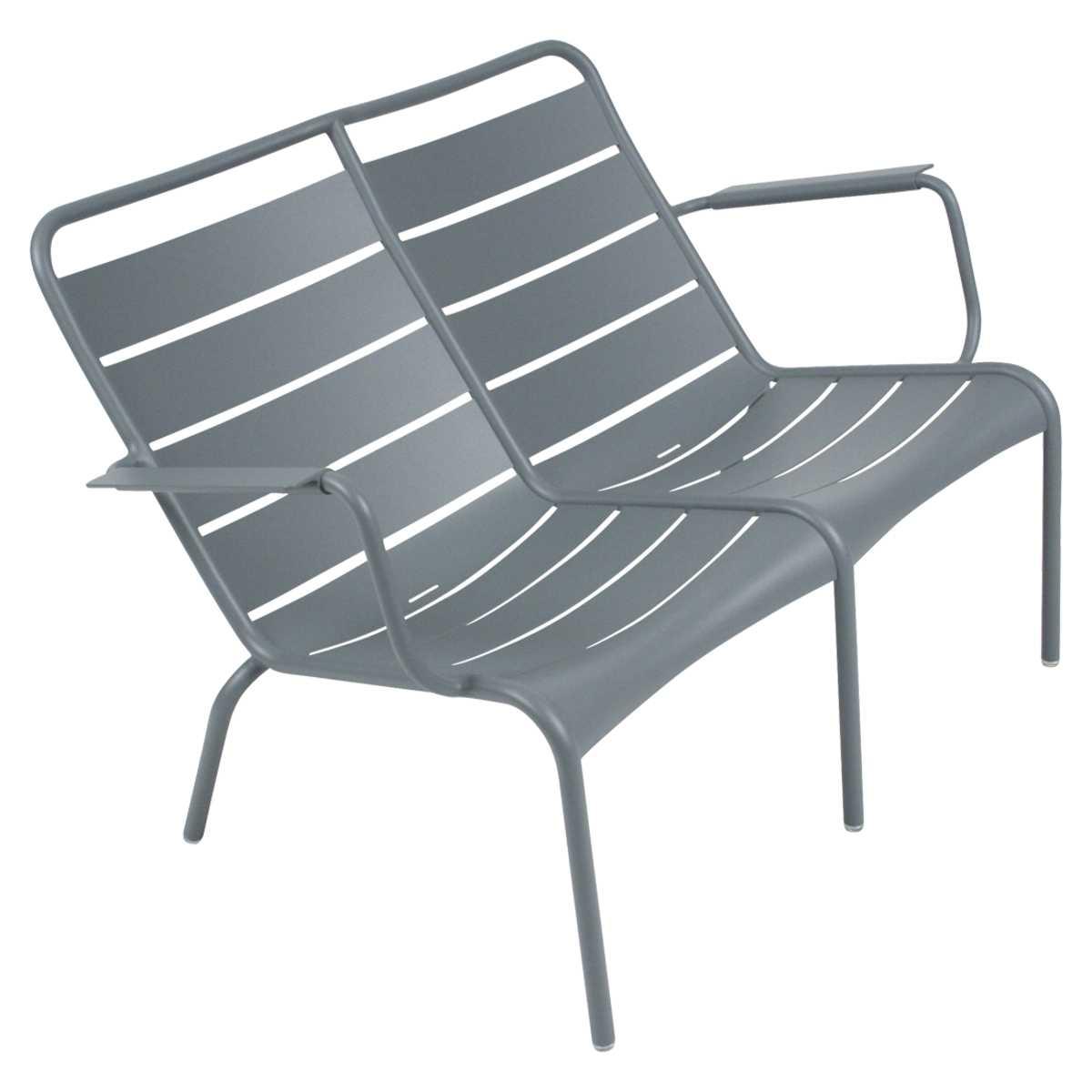 Fauteuil bas duo LUXEMBOURG Fermob Gris orage