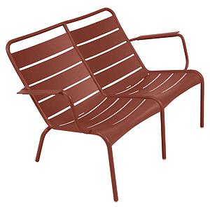 Fauteuil bas duo LUXEMBOURG Fermob ocre rouge